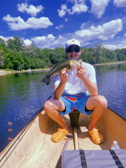 Jordan catching a big bass